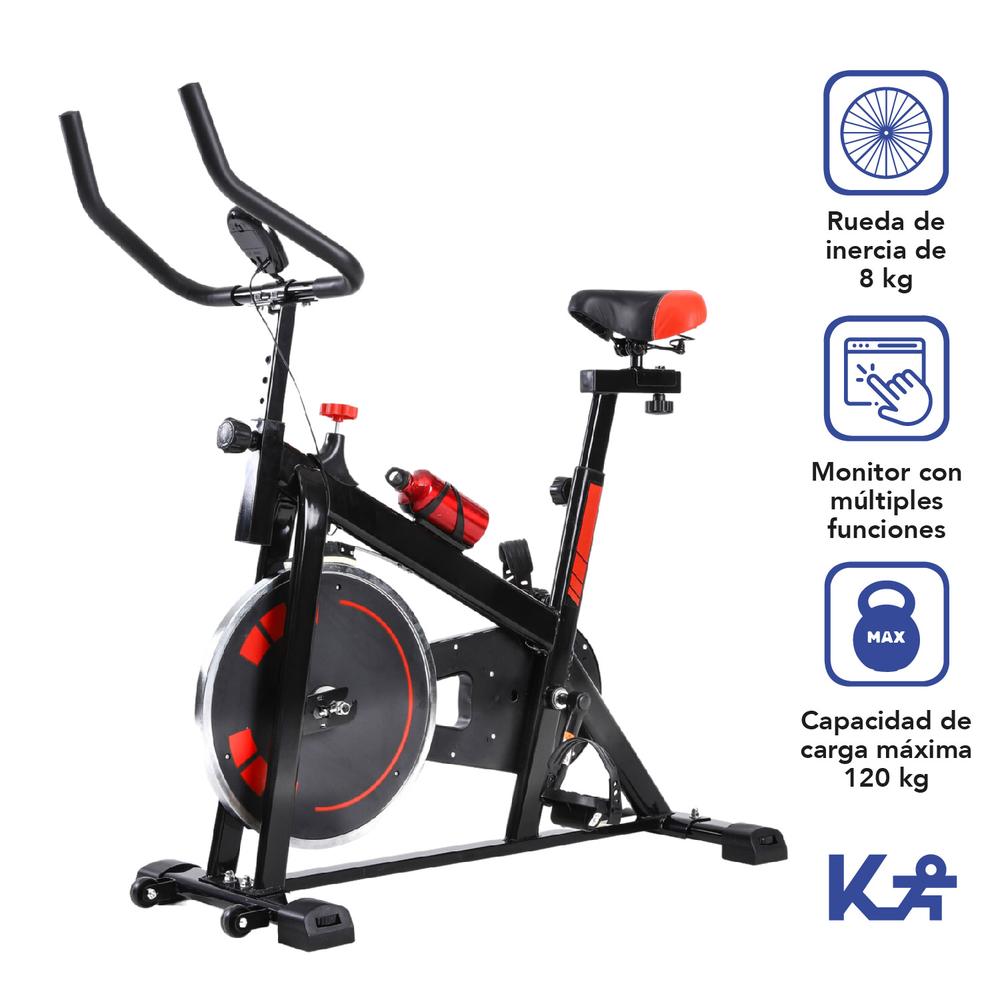 Bicicleta Fija 8 Kg Spinning Cardio Fitness Kingsports