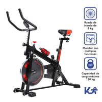 Thumbnail for Bicicleta Fija 8 Kg Spinning Cardio Fitness Kingsports