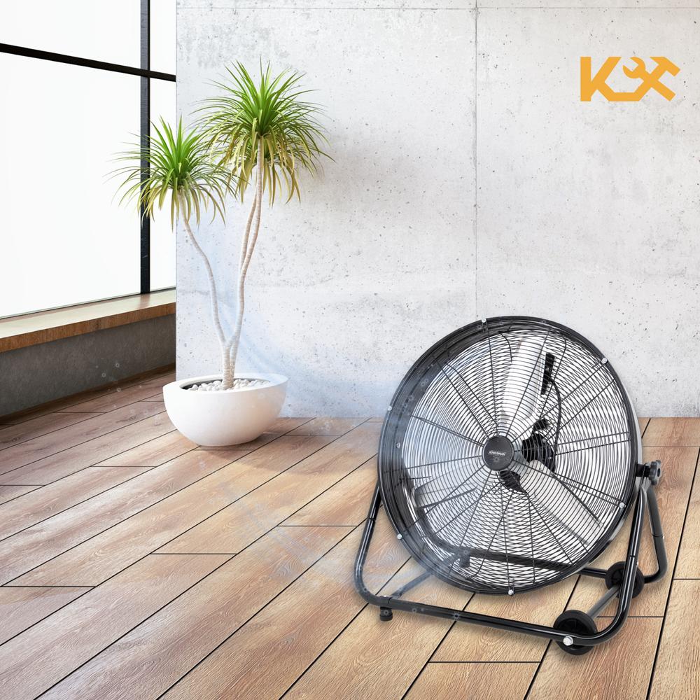 Ventilador De Piso Industrial 24 Pulgadas Aluminio Kingsman