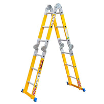 Escalera Multiposiciones Dielectrica Fibra Vidrio Peldaños706755-PEL