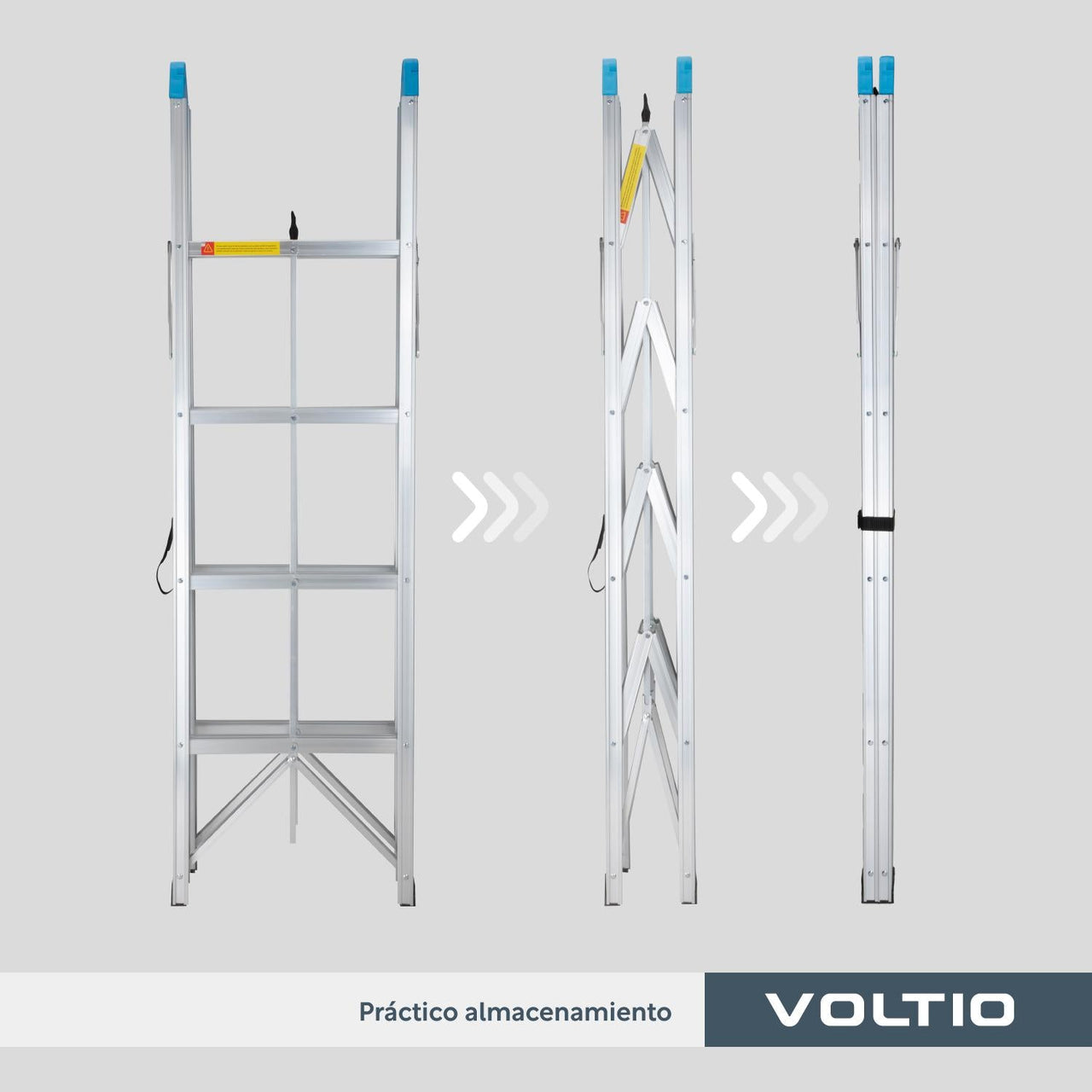 Escalera Plegable Aluminio 4 Escalones Fold A Step Portátil