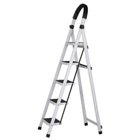 Escalera Tubular Plegable Taburete Acero 5 Escalones RY-M5 KingsHouseKHEP5