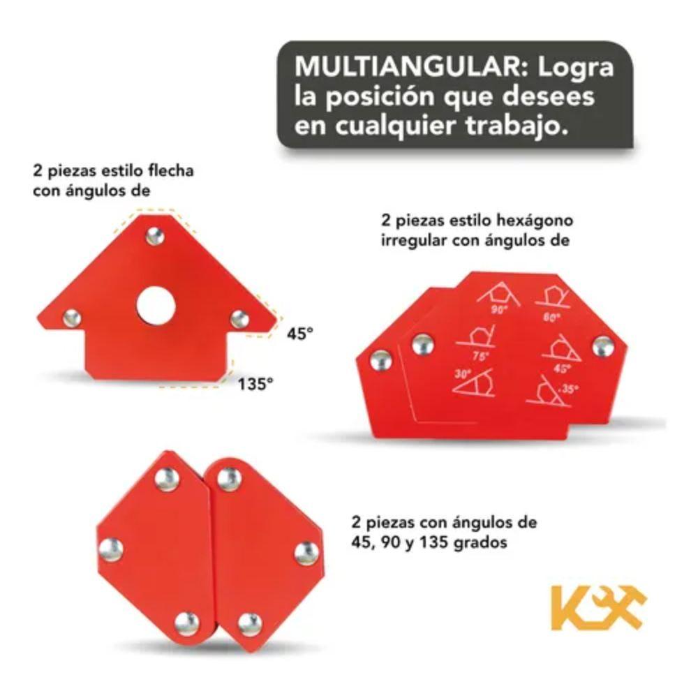 Escuadra Magnetica Para Soldar 6 Piezas Esquina 30 a 135 Grados