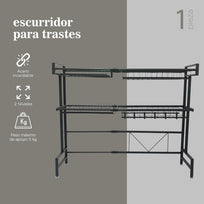 Escurridor De Platos 2 Pisos Acero Inoxidable Para FregaderoCHRACK4