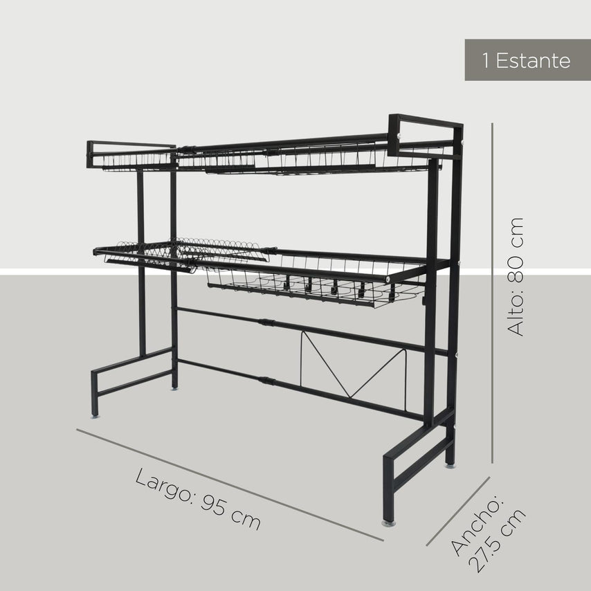 Escurridor De Platos 2 Pisos Acero Inoxidable Para FregaderoCHRACK4