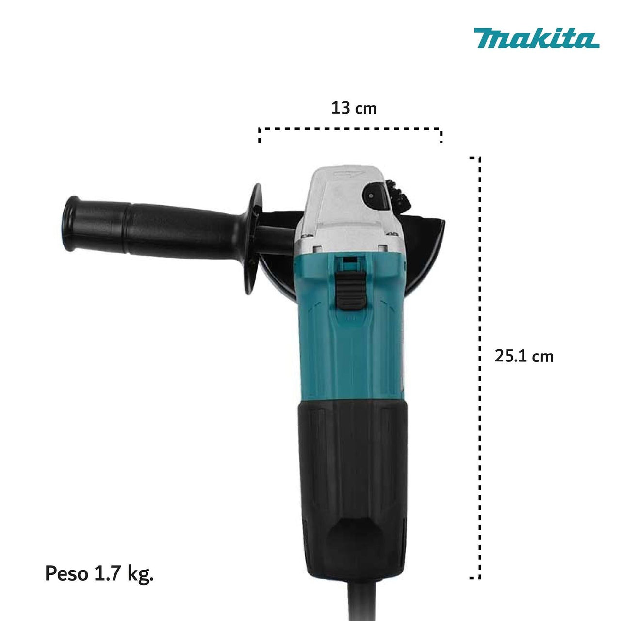 Esmeriladora Angular 4 1/2 540w Azul M0901B Makita