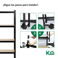 Estante Anaquel Organizador 5 Repisas Rack Multiuso MetalicoKINGSHELF5B