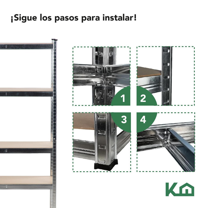 Estante Anaquel Organizador 5 Repisas Rack Multiuso MetalicoKINGSHELF5B