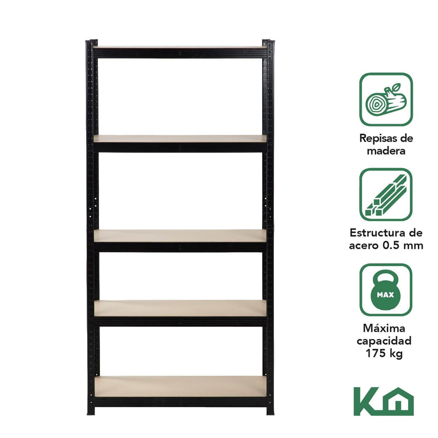 Estante Anaquel Organizador 5 Repisas Rack Multiuso MetalicoKINGSHELF5