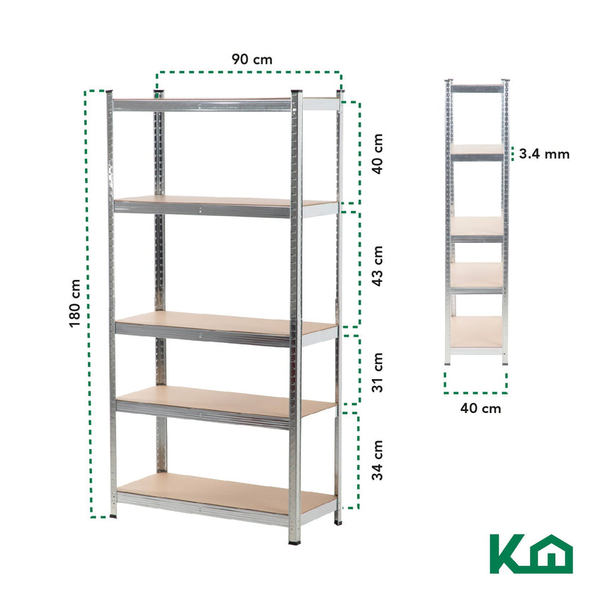 Estante Anaquel Organizador 5 Repisas Rack Multiuso MetalicoKINGSHELF5B