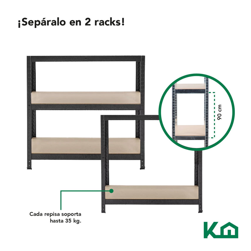 Estante Anaquel Organizador 5 Repisas Rack Multiuso MetalicoKINGSHELF5B