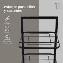 Estante Organizador Para Ollas y Sartenes Cocina 4 RepisasCHRACK2