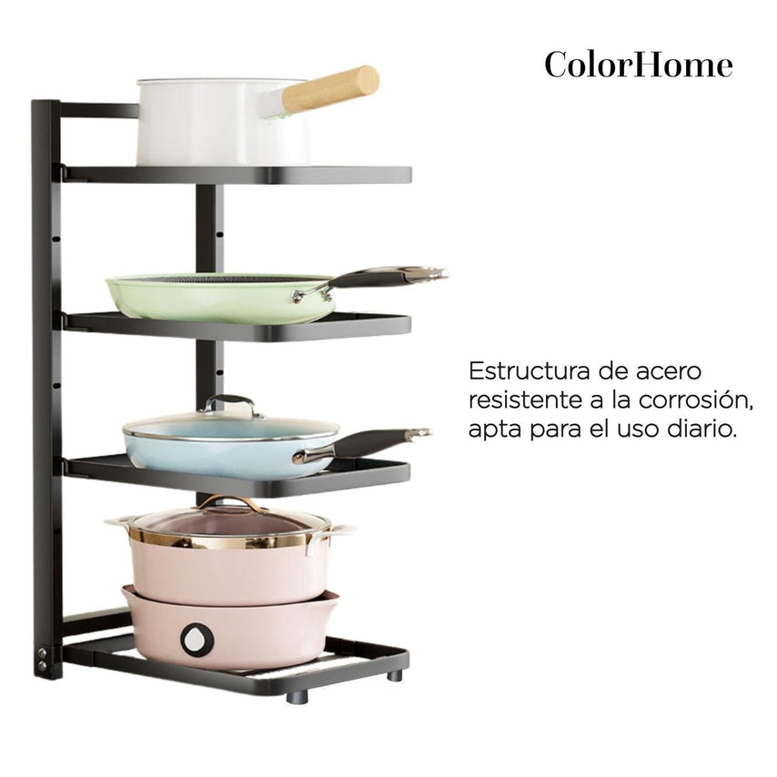 Estante Organizador Para Ollas y Sartenes Cocina 4 RepisasCHRACK2