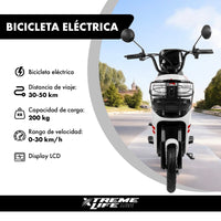 Thumbnail for Bicicleta Eléctrica 350w 38km/h Acero 150 Kg Canastilla 50km