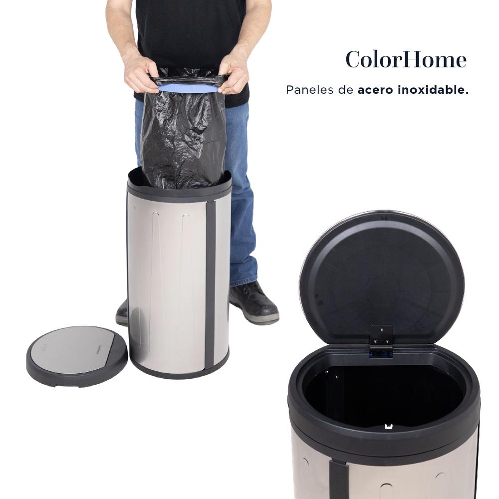 Bote De Basura Acero Inoxidable Metalico Basurero Cocina 50L