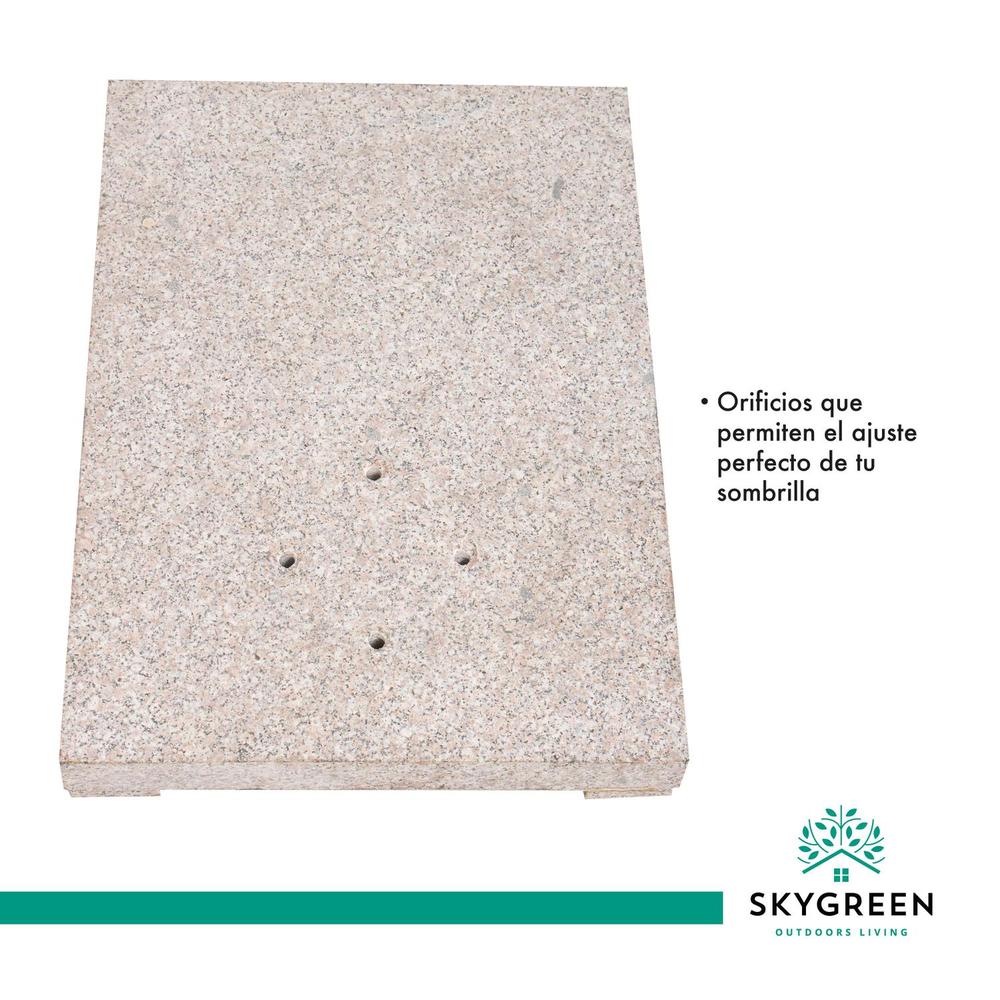 Base Para Sombrilla Jardín Exterior Piedra Natural 44 Kilos