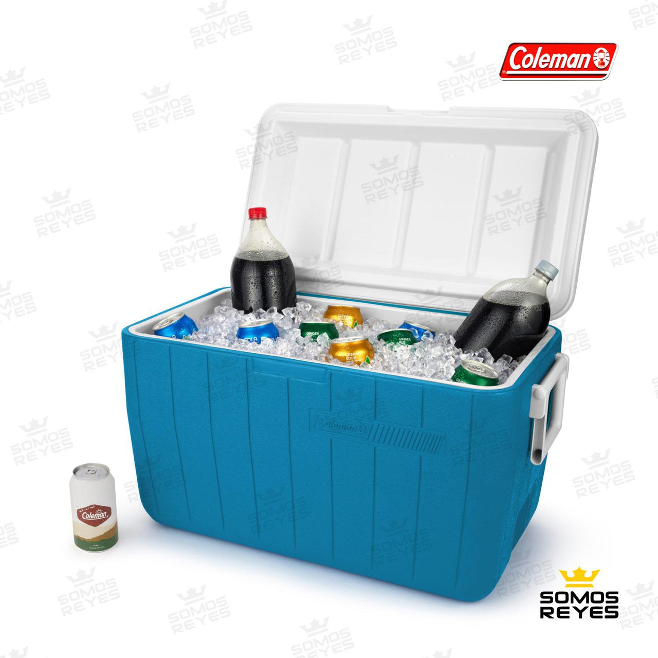 Hielera 48 Qt O 45 Lit Azul Con Asas Tapa Enfriador Coleman