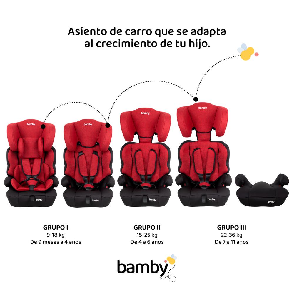 Autoasiento Para Carro Silla de Bebe Seguridad 9m A 11 Años