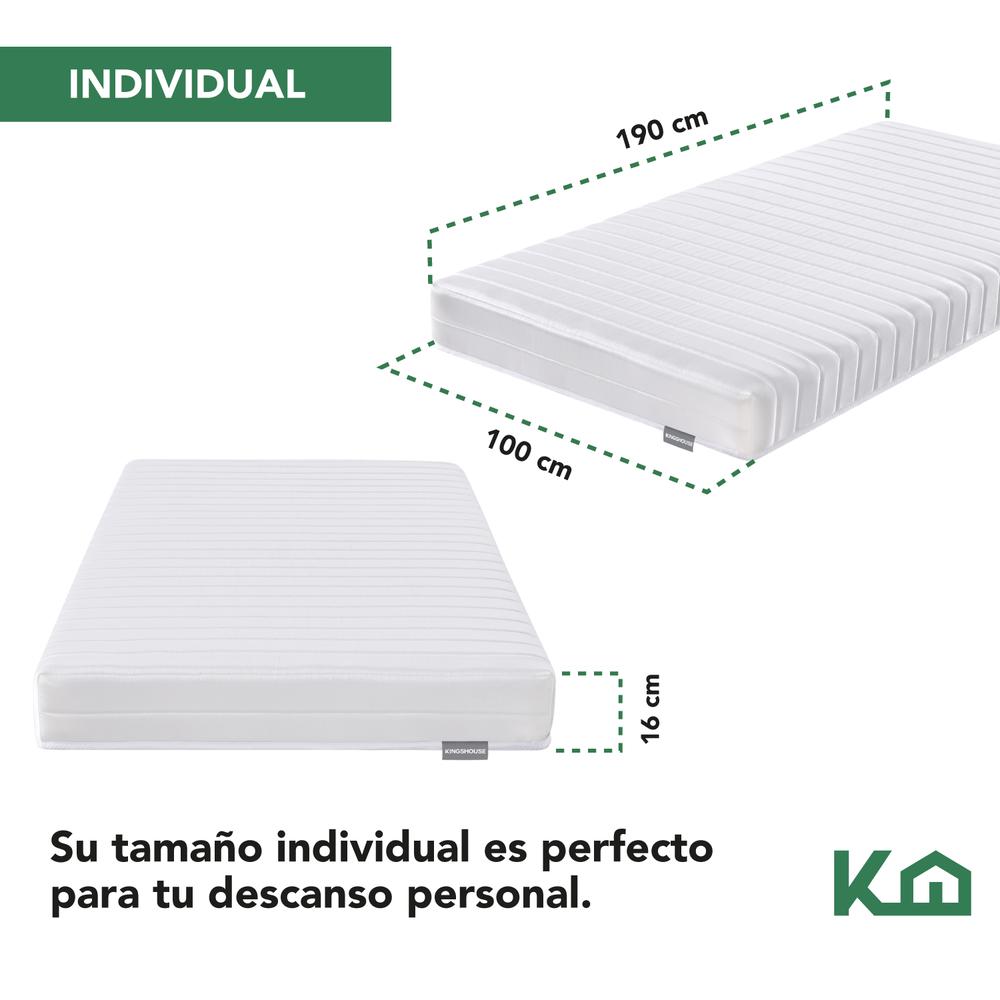 Colchon 16cm resortes Individual Blanco