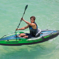 Kayak Inflable Challenger Individual Con Remo Y Bomba Intex