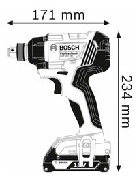 Llave De Impacto Inalámbrica Bosch Gdx 180-Li De 18V 1/4 Y 1/2