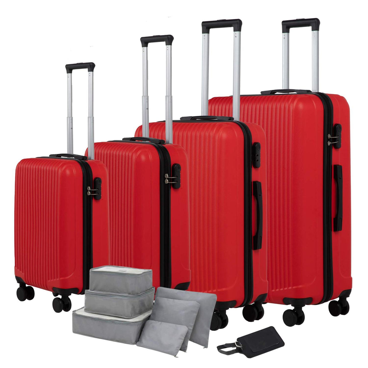 Set De 4 Maletas Para Viaje Con Ruedas Rigidas Alta Calidad