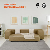 Thumbnail for Sillón Plegable Sofá Cama Matrimonial Convertible Colchoneta