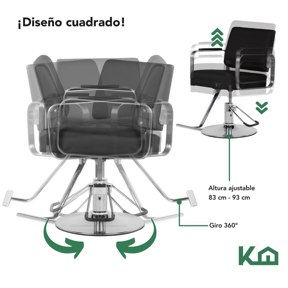 Sillon Barbero Estetica Silla Hidraulico Ajustable Barberia