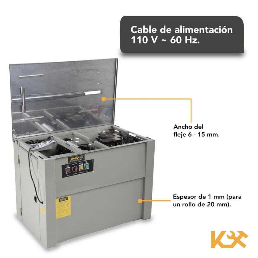 Flejadora Para Fleje De Plastico De 6-15 Mm Semi Automatica Kingsman300176