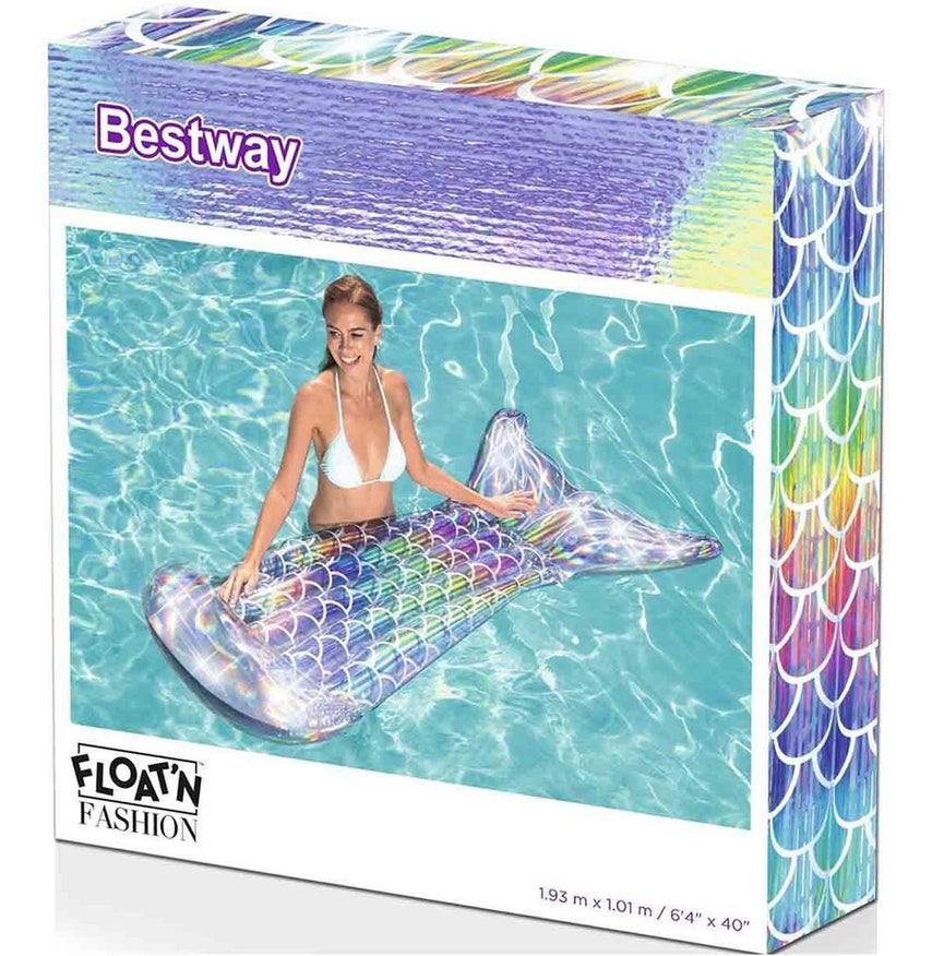 Flotador Inflable Cola De Sirena Salvavidas Tornasol Bestway43413-BEST