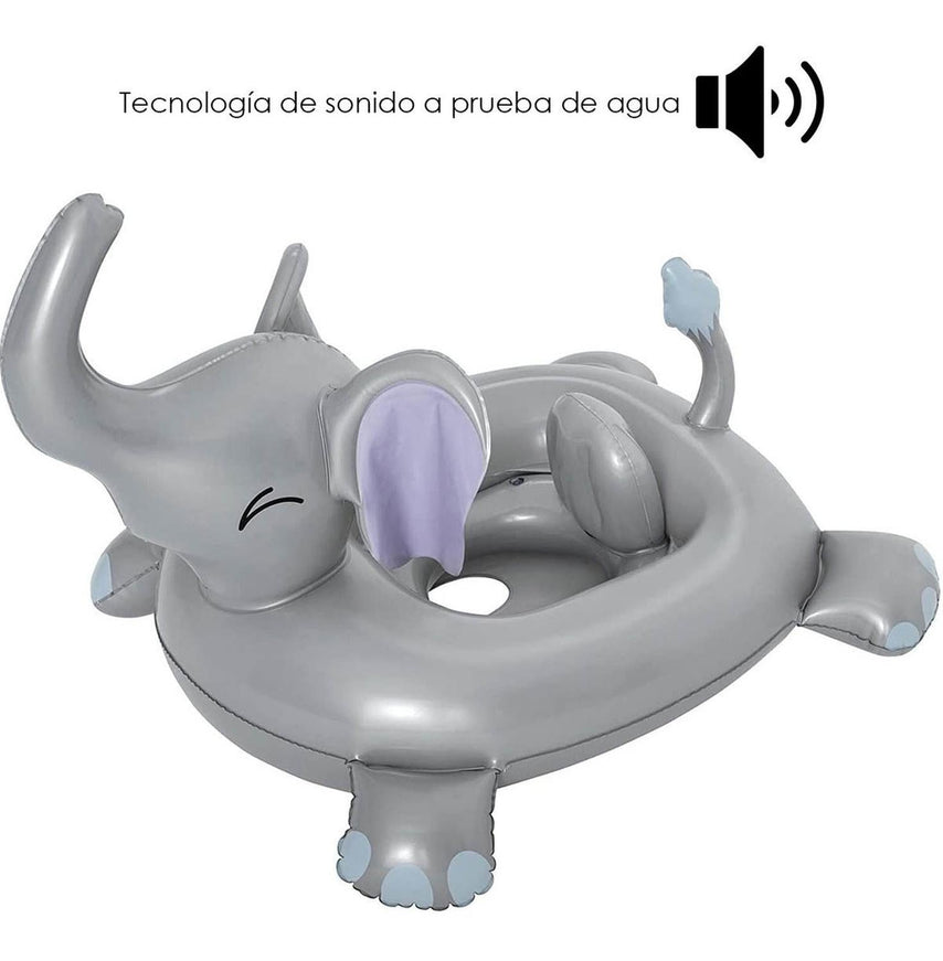 Flotador Inflable Infantil Elefante Baby Boat Musical 96.5x84 cm Modelo 34152 Bestway34152-BEST