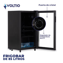 Frigobar Enfriador De Bebidas Refrigerador 85 Litros con LuzVOLTFRI90