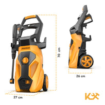 Hidrolavadora 1600 W Eléctrica Portatil 2000 Psi KingsmanHIDROKING2000RM