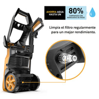 Hidrolavadora 1600 W Eléctrica Portatil 2000 Psi KingsmanHIDROKING2000RM