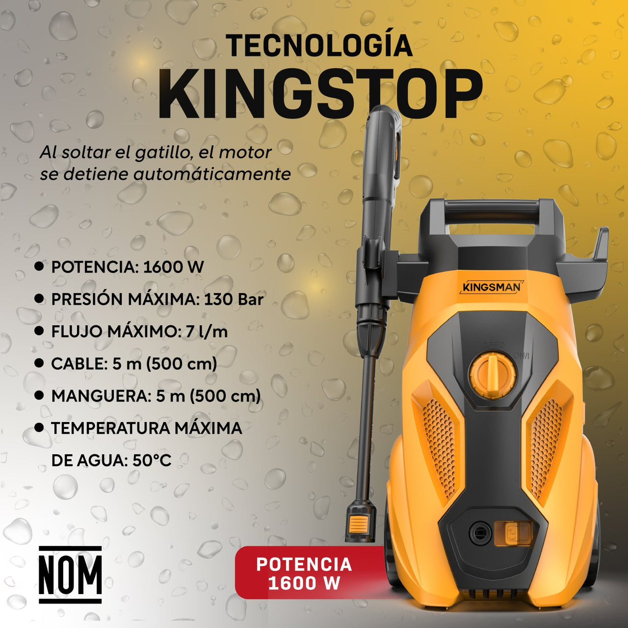 Hidrolavadora 1600 W HIDROKING2000 Kingsman