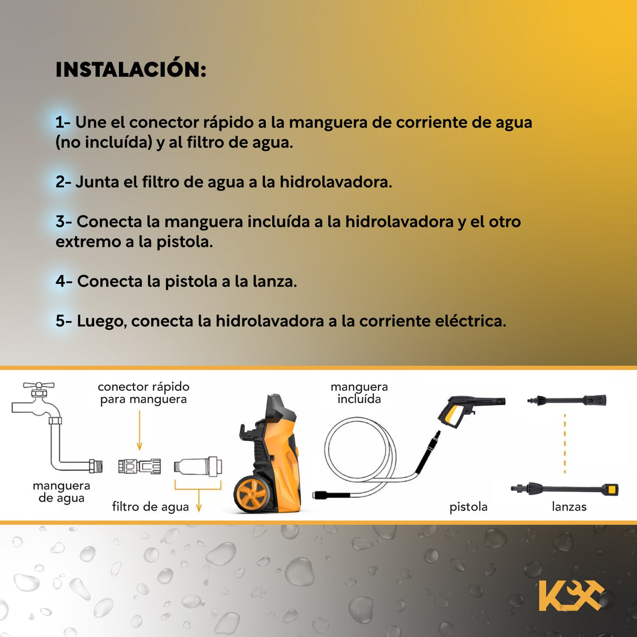 Hidrolavadora 1600 W HIDROKING2000 Kingsman