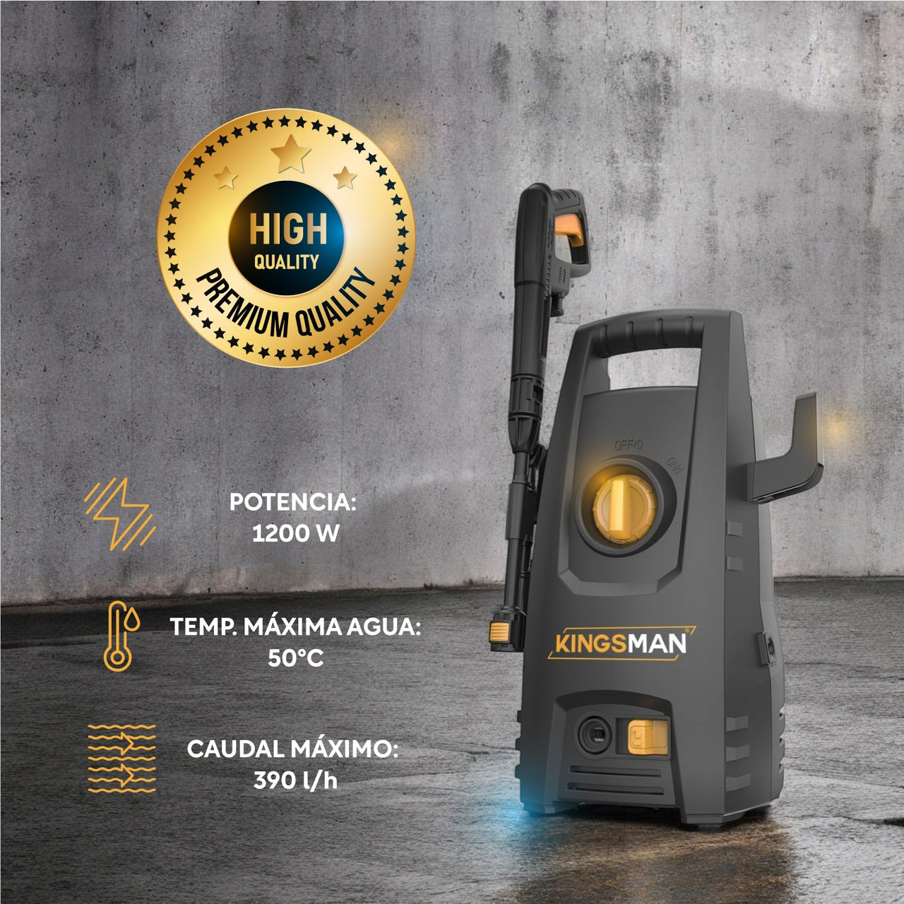 Hidrolavadora Electrica Portatil 1300 Psi 1200w + Accesorios