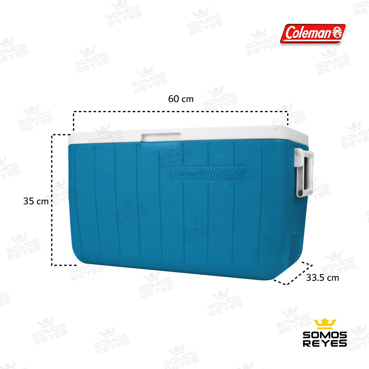 Hielera 48 Qt Azul Con Asas Tapa Enfriador 2 Piezas Coleman