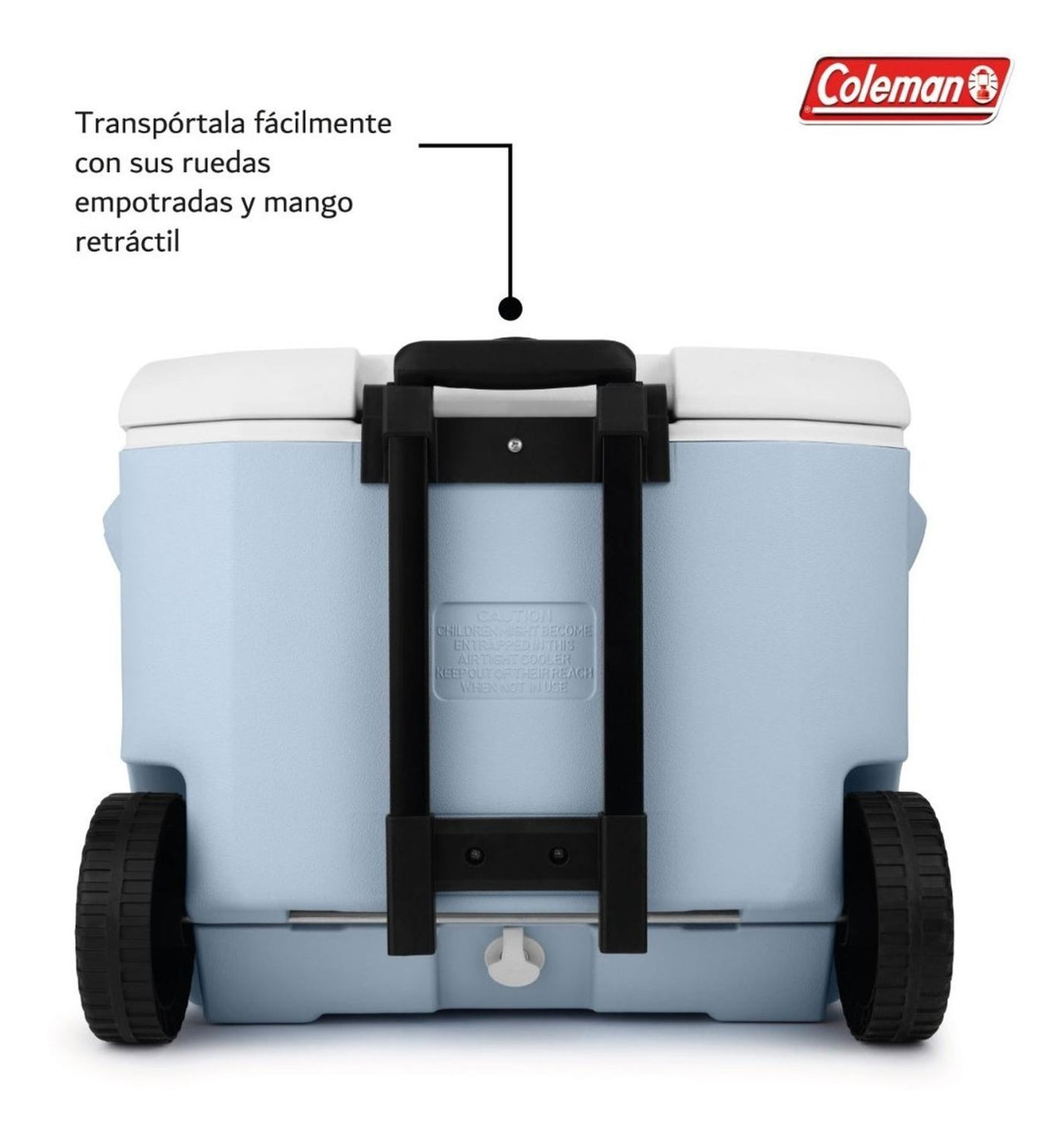 Hielera Coleman Con Ruedas Portavasos 60qt 56l Para 94 Latas