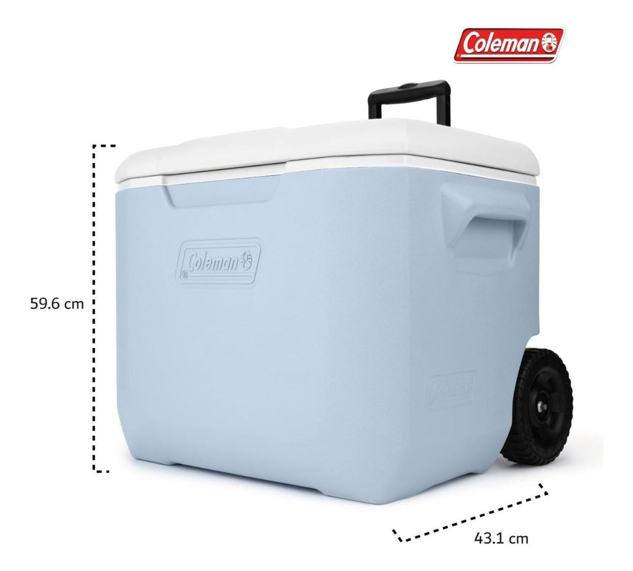 Hielera Coleman Con Ruedas Portavasos 60qt 56l Para 94 Latas