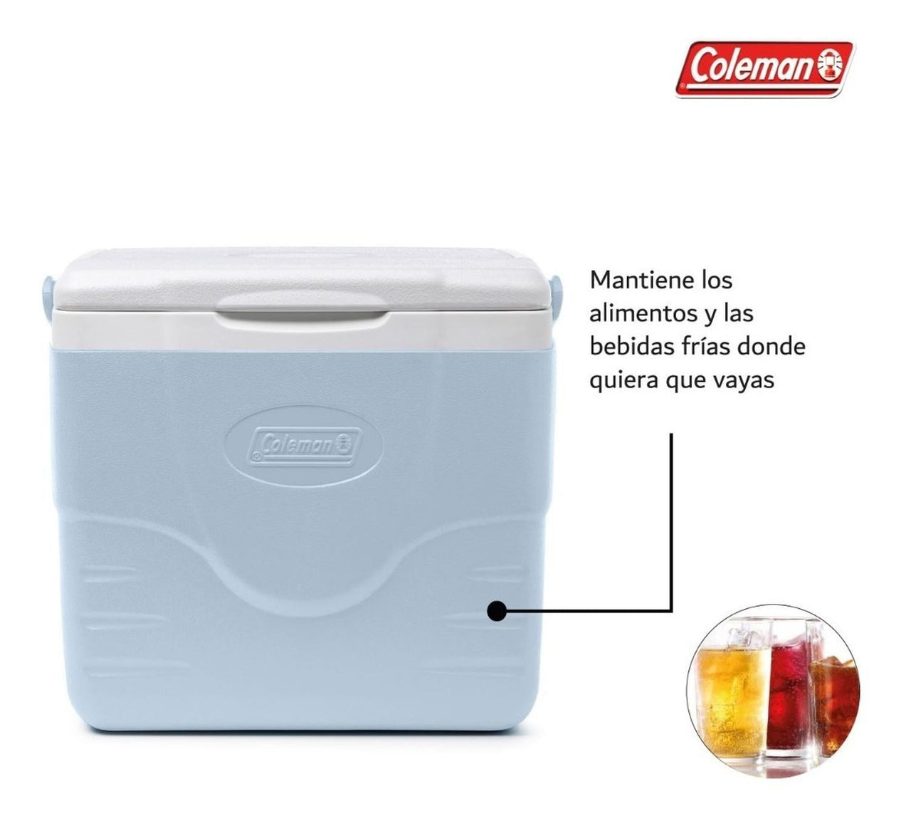 Hielera Coleman Portatil Con Asa 9qt 8 Litros Para 10 Latas