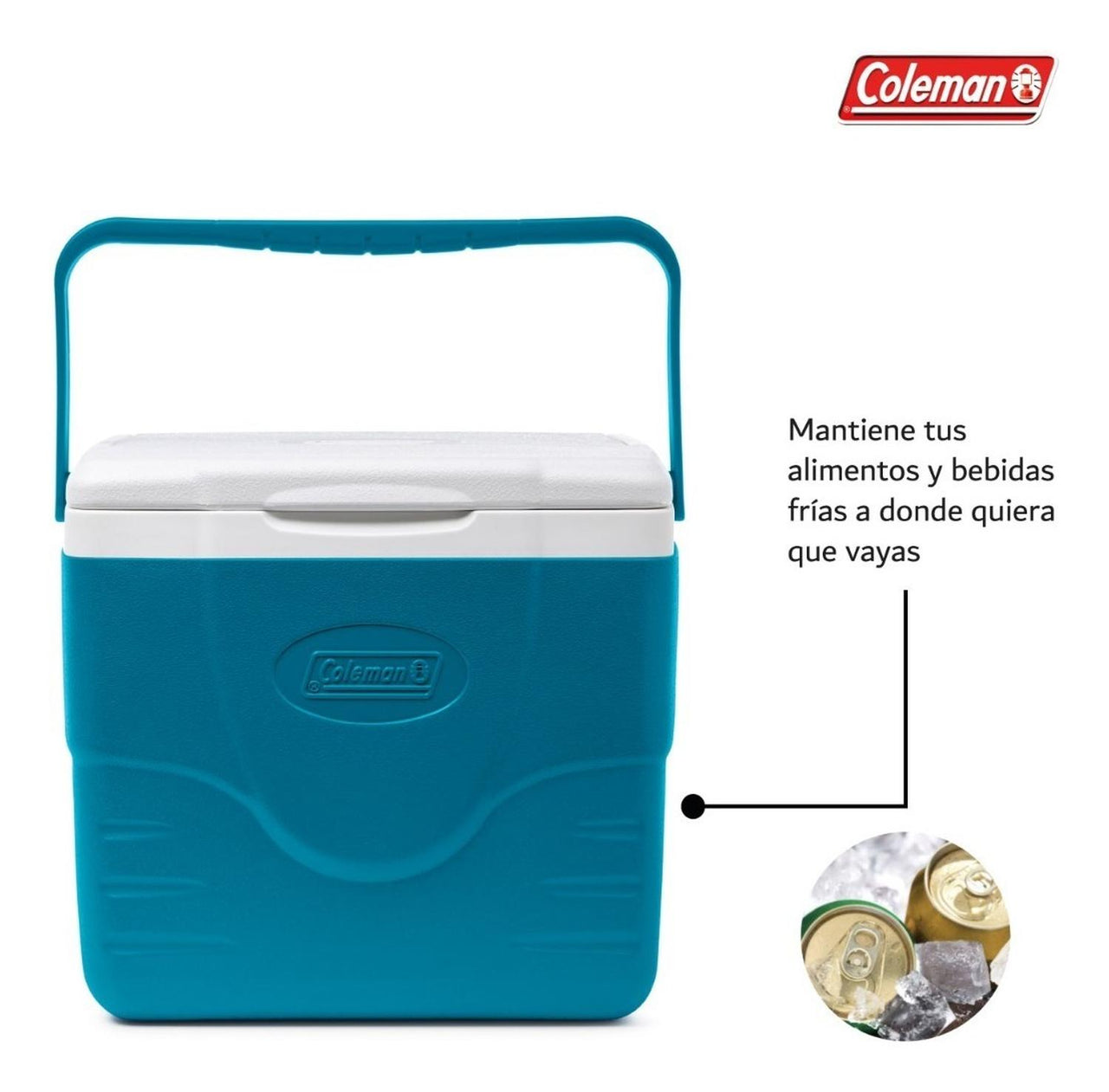 Hielera Coleman Portatil Con Asa 9qt 8 Litros Para 10 Latas