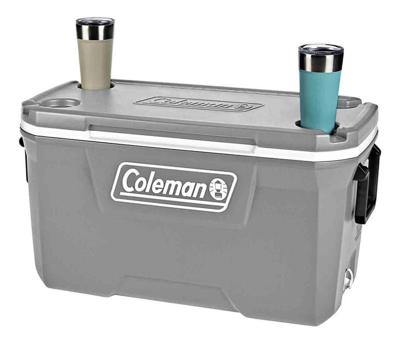 Hielera Cooler Gris 70qt 100 Latas Portavasos 66lts Coleman