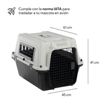Jaula Transportadora Para Perro Mascota IATA 61 x 45 x 41 cmALEBRIPETGOM