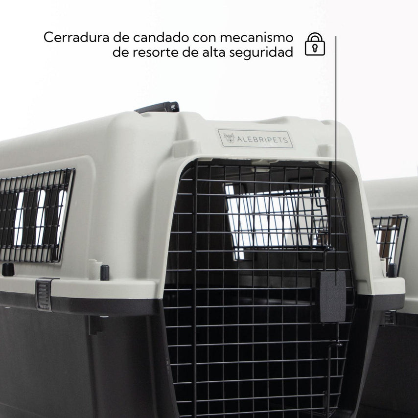 Jaula Transportadora Para Perro Mascota IATA 61 x 45 x 41 cmALEBRIPETGOM