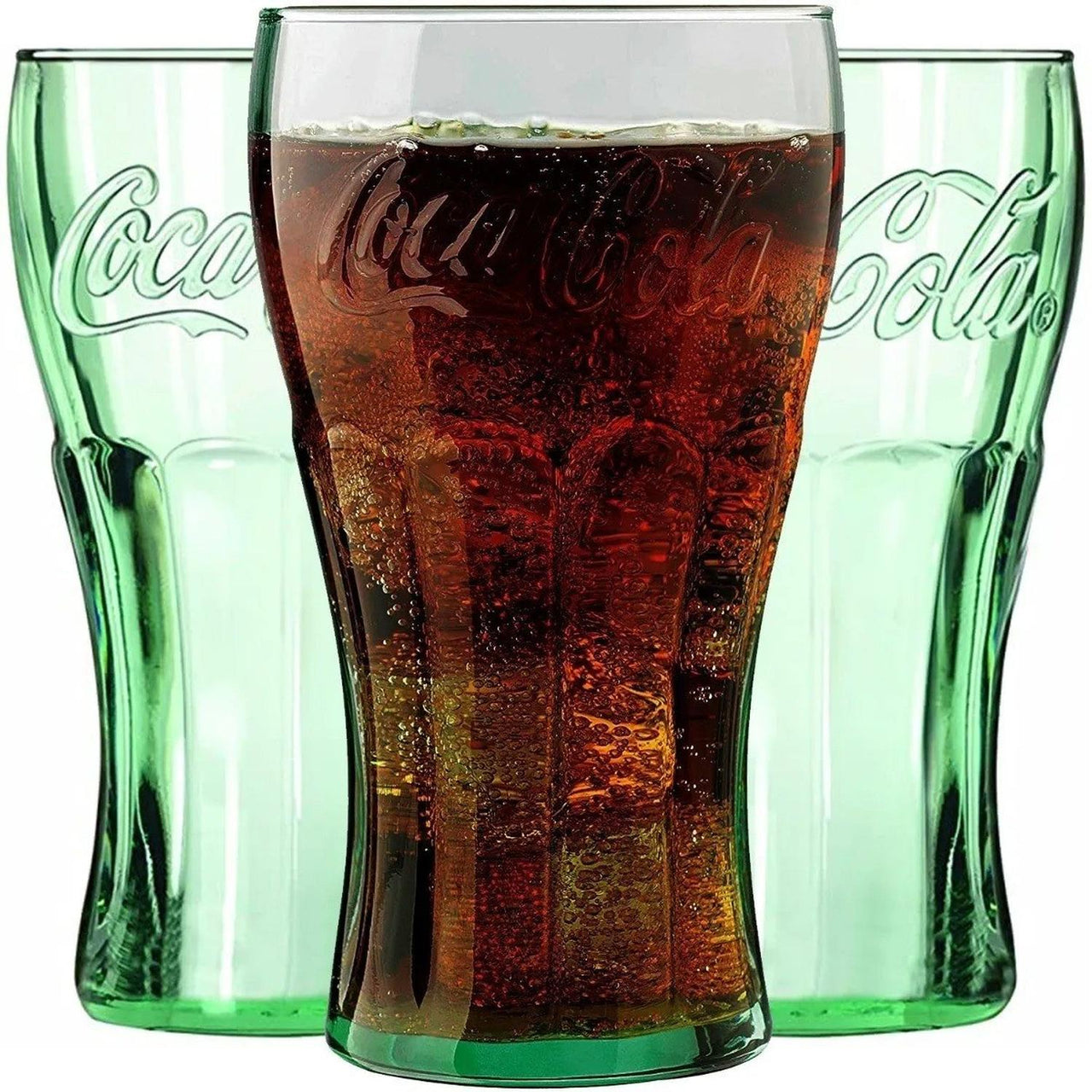 Juego 12 Vasos Vidrio Coca Cola 495 Ml Beber Cocina Libbey