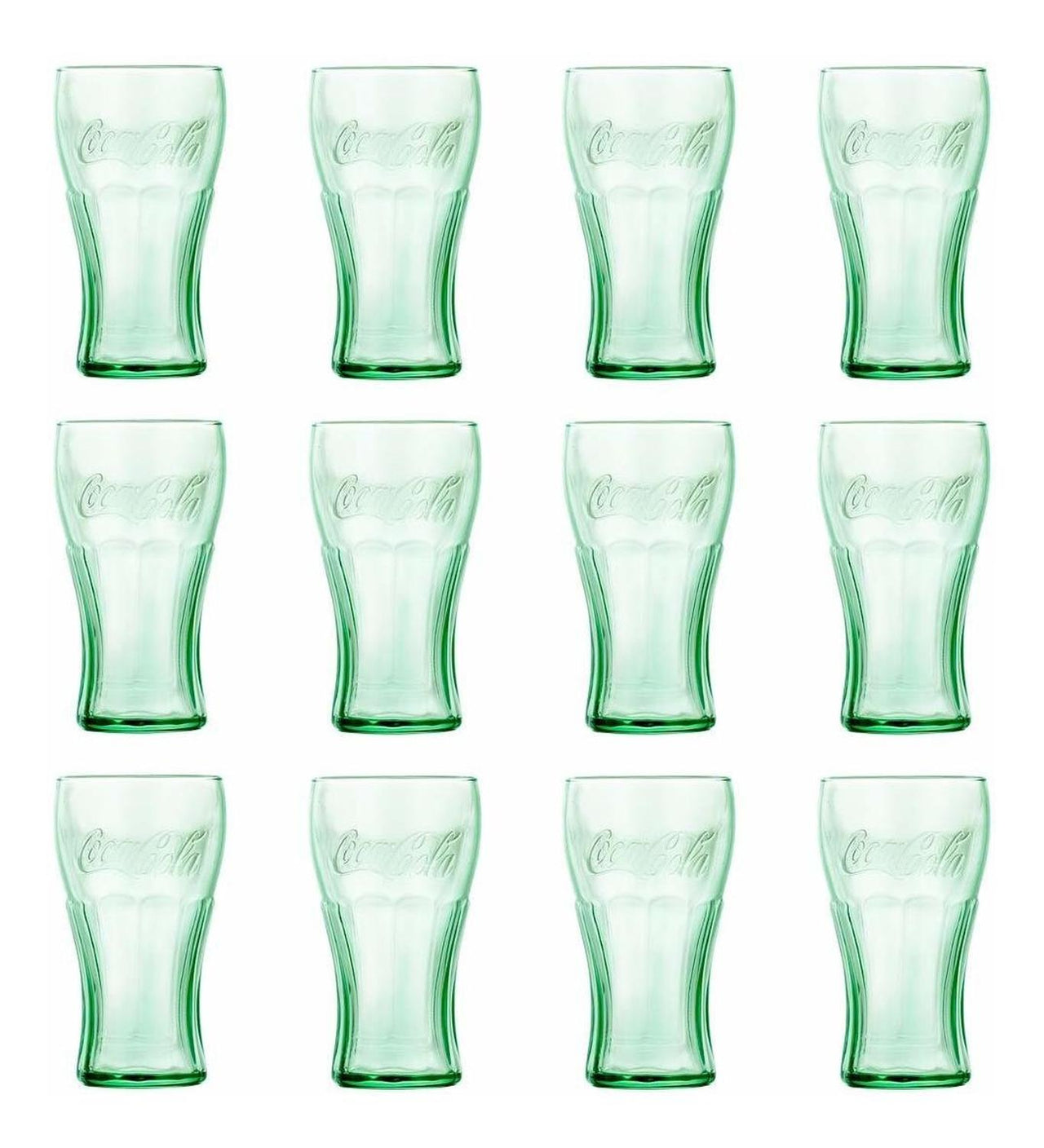 Juego 12 Vasos Vidrio Coca Cola 495 Ml Beber Cocina Libbey