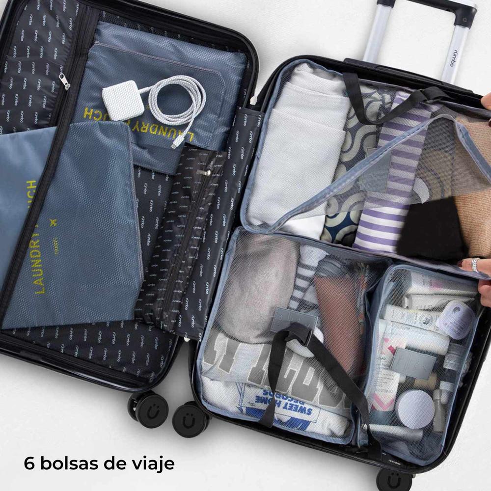 Juego 4 Maletas de Viaje Rigidas Ruedas 360 Bolsas de Viaje