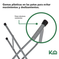 Juego de 10 Piezas Silla Plegable Plástico color BlancoKHBASCH10