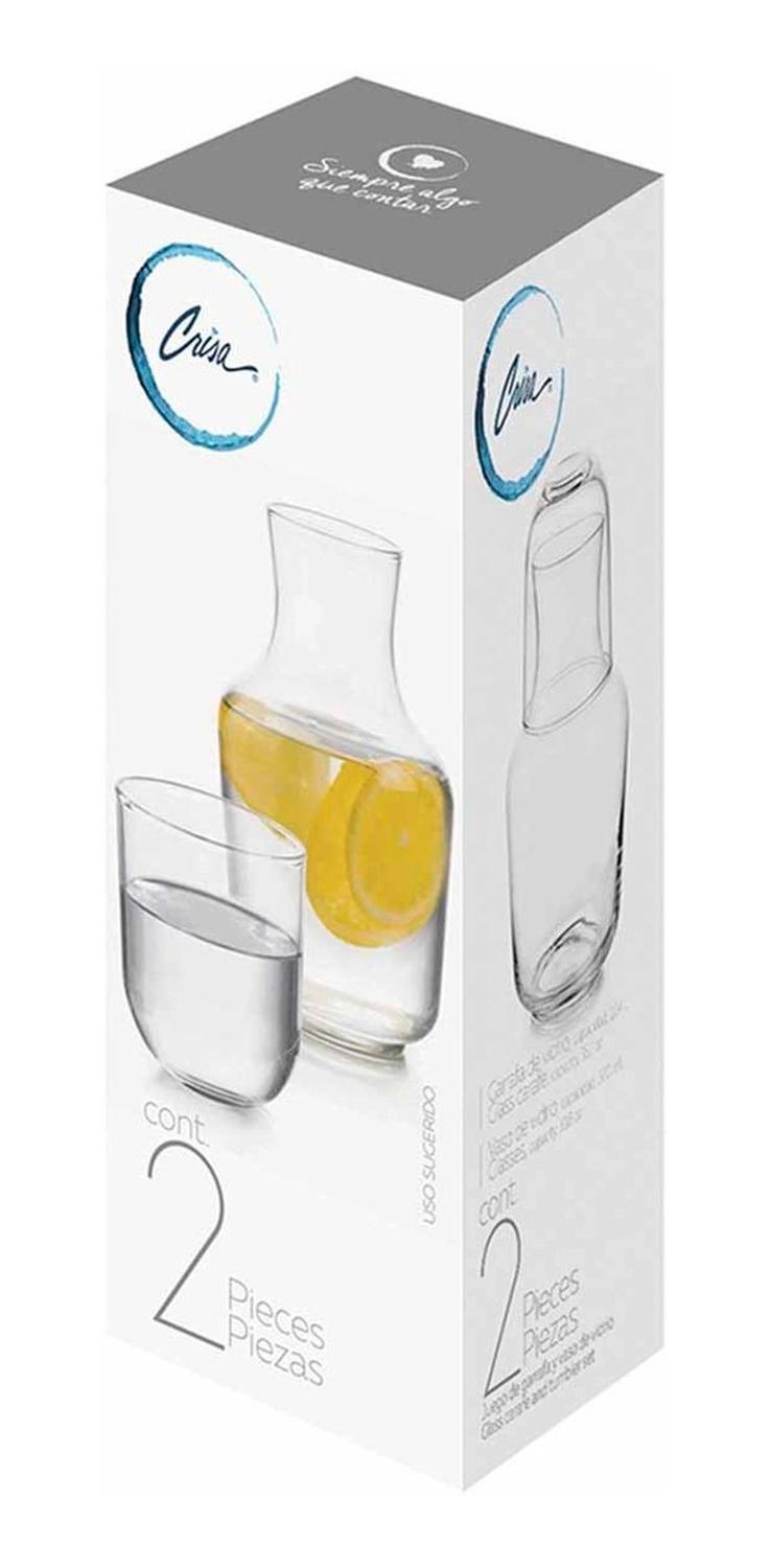 Juego Jarra 1l + Vaso 320ml Cordova Vidrio Cocina Casa Crisa